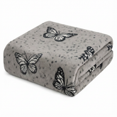 Prześcieradło Z Gumką | Miękki Flausz Imitacja Króliczego Futra | Wzór Motyle