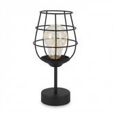 Lampa stołowa Verta | Dekoracyjne oświetlenie do salonu | Metalowa konstrukcja z żarówką LED