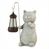 Lampa Felis | Lampa solarna ogrodowa | Figurka kota z latarnią LED