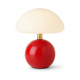 Lampka Creama | Lampka Stolikowa w Stylu Bauhaus | Ceramiczna Podstawa Grzybek