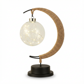 Lampa Enchanted Lunar | Lampka Dekoracyjna LED | Szklana Kula w Księżycu