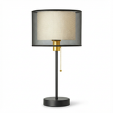Lampa Stołowa Liora | Oświetlenie Nocne z Podwójnym Kloszem | Styl Vintage