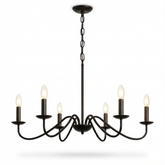 Żyrandol Elviro | Lampa Wisząca z Metalu | Klasyczna Forma Świecznikowa