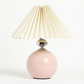 Lampa Plico | Lampka stołowa vintage | Plisowany abażur i ceramiczna podstawa