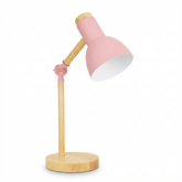Lampka Biurkowa LumoWood | Skandynawski Styl | Drewno i Lakierowany Metal