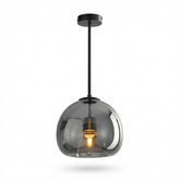 Lampa Wisząca Nubro | Nowoczesna Lampa z Przydymionego Szkła | Sufitowa Oprawa Loftowa