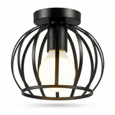 Lampa Sufitowa Luminara | Industrialne Oświetlenie Wewnętrzne | Metalowa Klatka