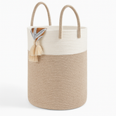 Kosz Na Pranie Kaszuba | Kosz Dekoracyjny Boho | Tkana Bawełna