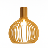 Drewniana Lampa Wisząca | Nowoczesne Oświetlenie z Drewna | Ręcznie Robiona Dekoracja