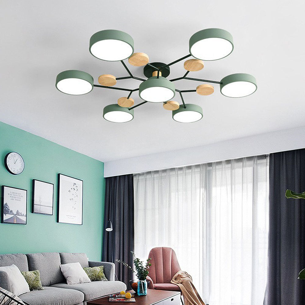 Arboris Multi | Lampa Sufitowa Dekoracyjna | Metal i Drewno