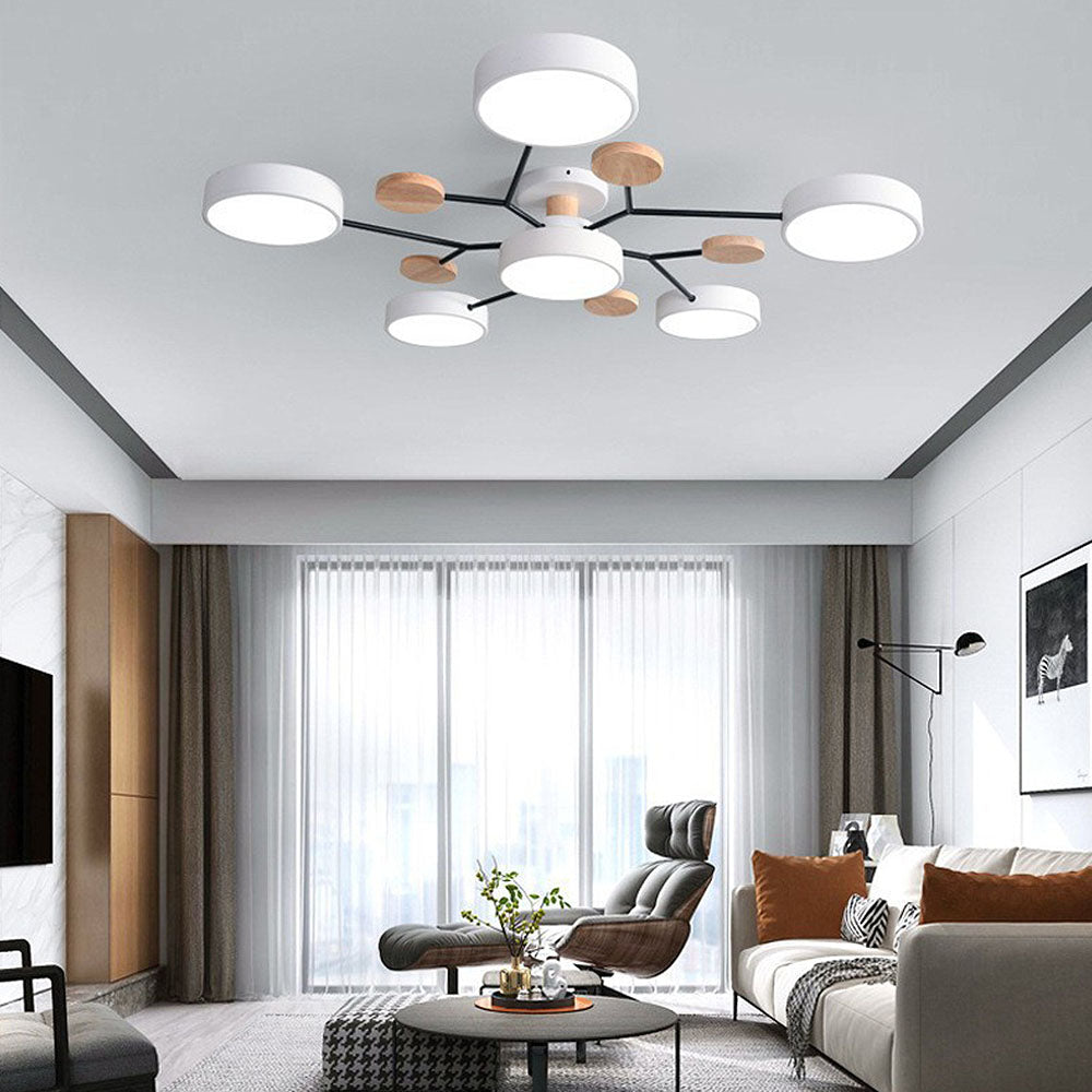 Arboris Multi | Lampa Sufitowa Dekoracyjna | Metal i Drewno