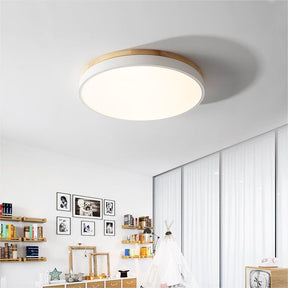 Plafon Solaro | Lampa Sufitowa LED | Drewno i Matowe Wykończenie