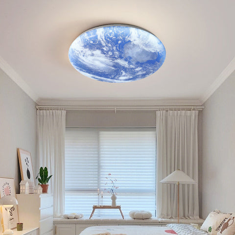 Plafon Cosmo | Lampa LED Sufitowa | Motyw Planety Ziemia