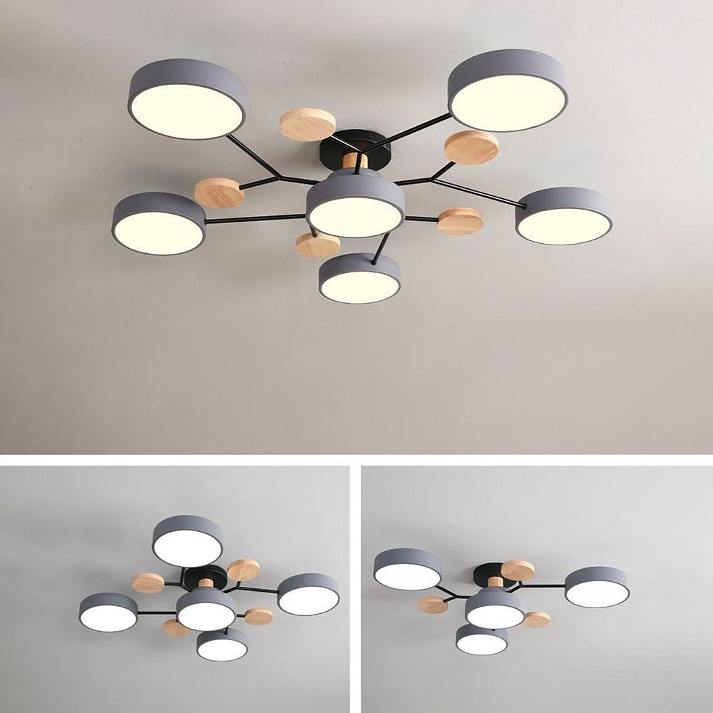 Arboris Multi | Lampa Sufitowa Dekoracyjna | Metal i Drewno