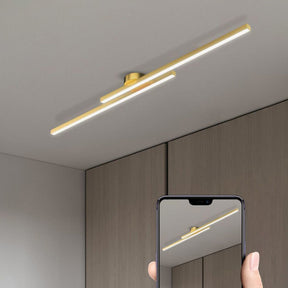 Lampa Sufitowa Linearis | Nowoczesne Oświetlenie LED | Złote Wykończenie
