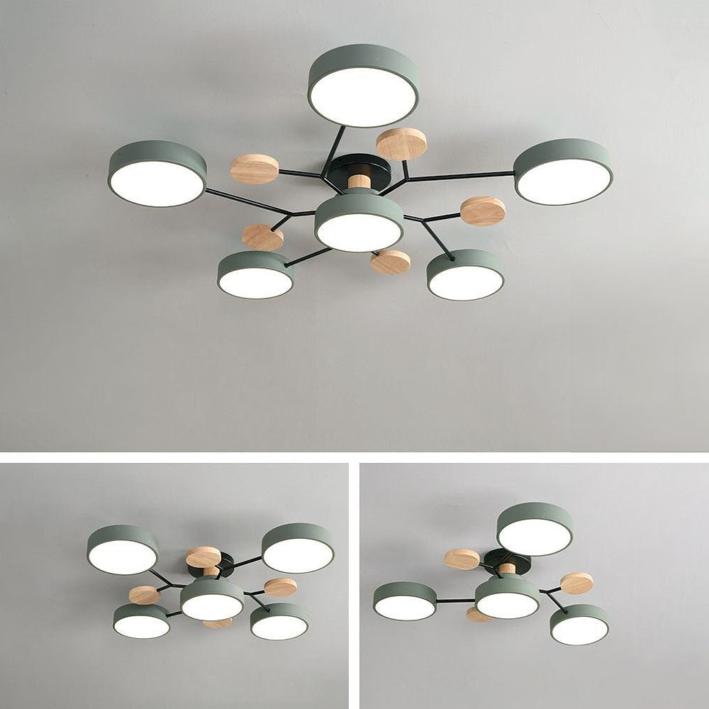 Arboris Multi | Lampa Sufitowa Dekoracyjna | Metal i Drewno