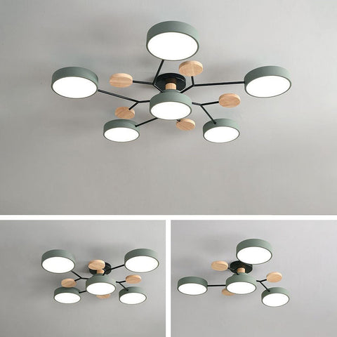 Arboris Multi | Lampa Sufitowa Dekoracyjna | Metal i Drewno