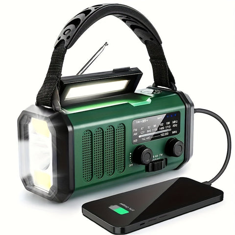 Radiobox Przetrwania | Radio Awaryjne z Latarką | Energia Słoneczna i Korbka