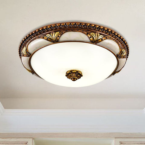 Plafon Calmo | Lampa sufitowa dekoracyjna | Żywica i szkło z detalem w stylu retro