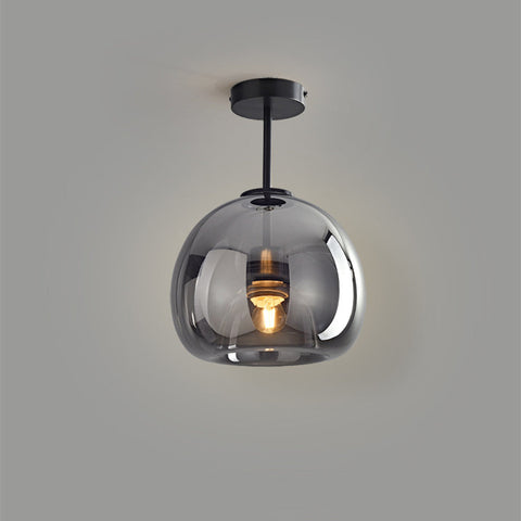 Lampa Wisząca Nubro | Nowoczesna Lampa z Przydymionego Szkła | Sufitowa Oprawa Loftowa