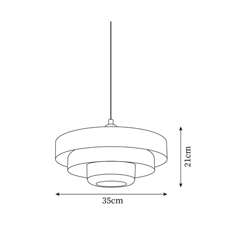 Lampa Wisząca Retrovia | Lampa Sufitowa Designerska | Geometryczna Forma Metalowa