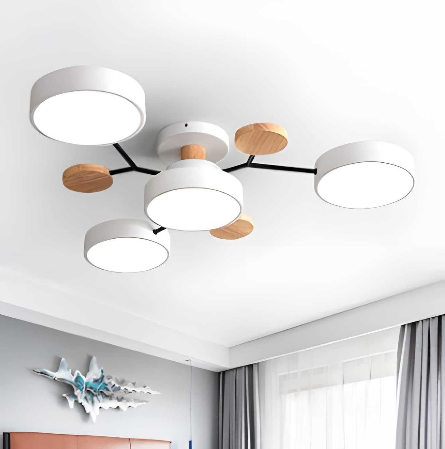 Arboris Multi | Lampa Sufitowa Dekoracyjna | Metal i Drewno