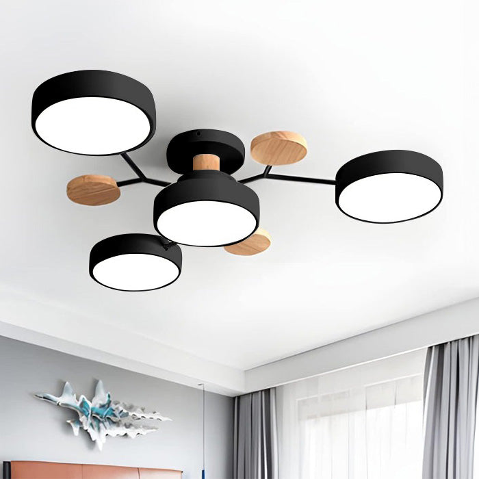 Arboris Multi | Lampa Sufitowa Dekoracyjna | Metal i Drewno