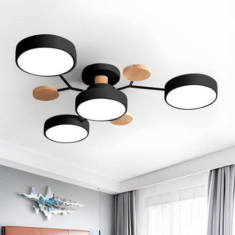 Arboris Multi | Lampa Sufitowa Dekoracyjna | Metal i Drewno