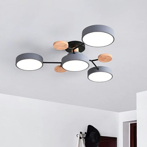 Arboris Multi | Lampa Sufitowa Dekoracyjna | Metal i Drewno