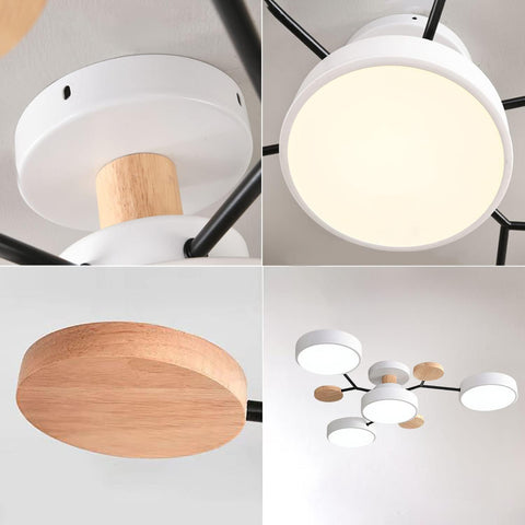 Arboris Multi | Lampa Sufitowa Dekoracyjna | Metal i Drewno