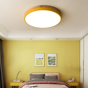 Plafon Solaro | Lampa Sufitowa LED | Drewno i Matowe Wykończenie