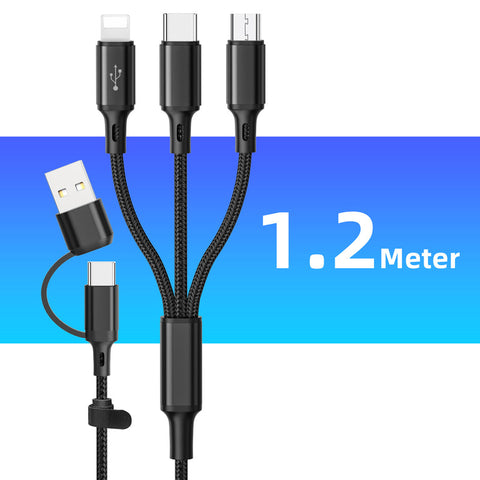 Przewód 3w1 USB | Wielofunkcyjny Kabel Ładowania | Typ-C, Lightning, Micro USB