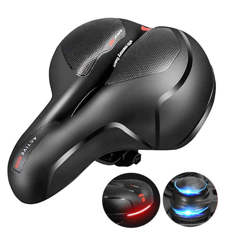 Siodło Rowerowe GearUp | Ergonomiczne Z Szerokim Profilowaniem | Z Tylnym Światłem LED