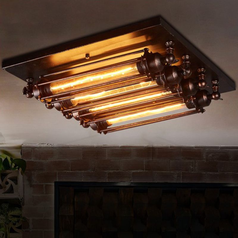 Plafon Epoch | Lampa sufitowa industrialna | Czarna metalowa oprawa