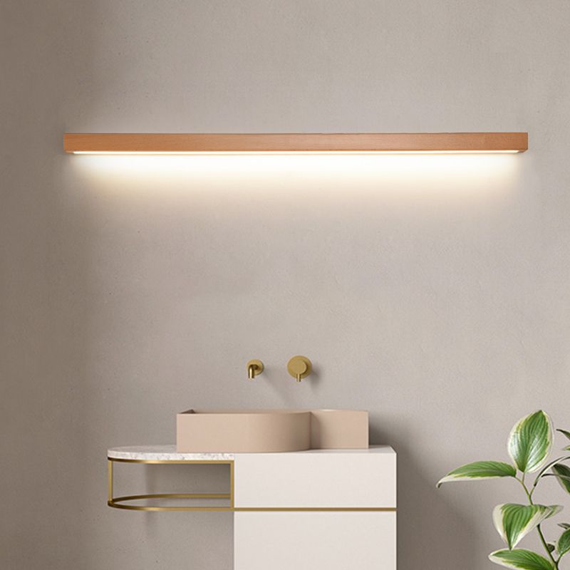 Kinkiet Muto | Lampa ścienna liniowa | Drewno i akryl | Regulacja barwy światła