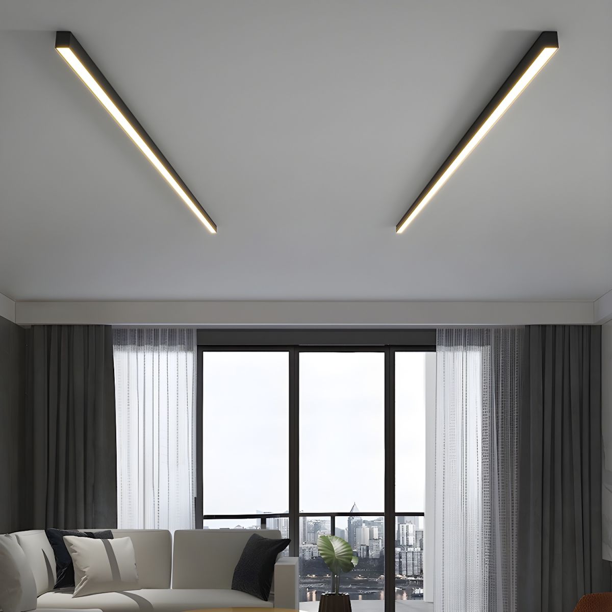 Linea Alto | Lampa sufitowa liniowa | Wbudowane LED