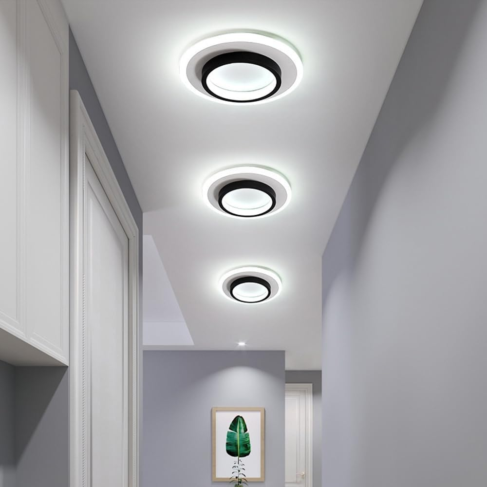 Plafon Doppio | Nowoczesna Lampa LED Sufitowa | Podwójny Pierścień Świetlny
