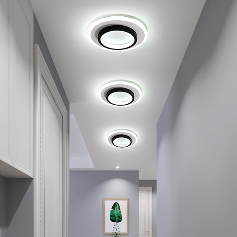 Plafon Doppio | Nowoczesna Lampa LED Sufitowa | Podwójny Pierścień Świetlny