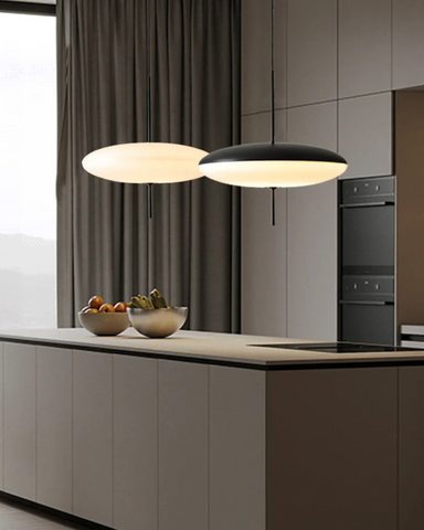 L’Éclipse | Lampa wisząca nowoczesna | Metal i akryl w stylu japandi