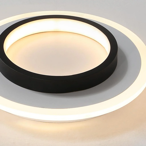 Plafon Doppio | Nowoczesna Lampa LED Sufitowa | Podwójny Pierścień Świetlny