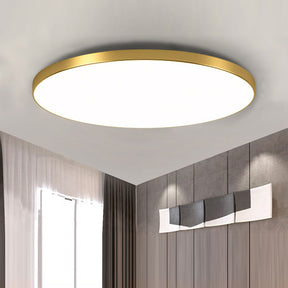 Plafon Aureo | Lampa Sufitowa LED | Złoty Pierścień i Matowe Światło