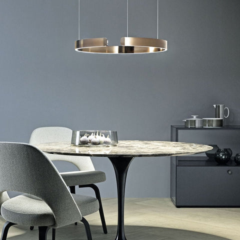 Lampa Wisząca Circa | Nowoczesna Lampa Sufitowa LED | Okrągła Forma z Metalu
