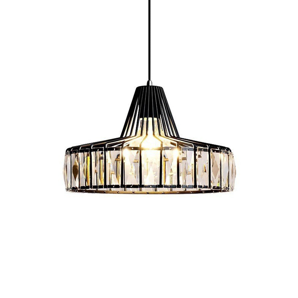 Kara Noir | Lampa wisząca dekoracyjna | Kryształowy akcent i metalowa rama