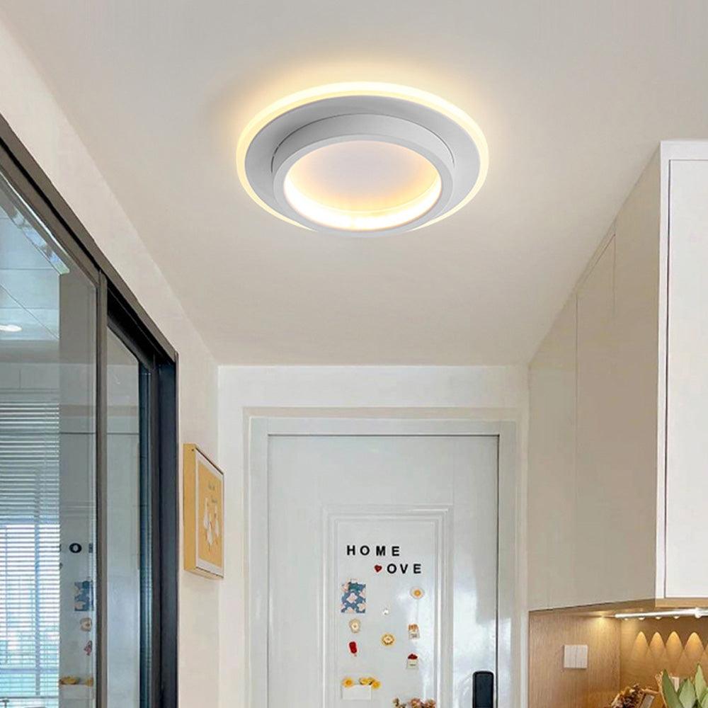 Plafon Doppio | Nowoczesna Lampa LED Sufitowa | Podwójny Pierścień Świetlny
