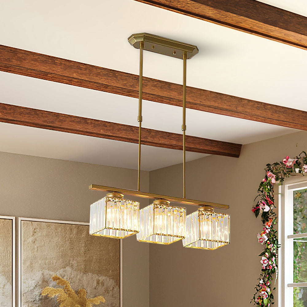 Lampa Wisząca Trevia | Żyrandol z Kryształowymi Kloszami | Metalowa Konstrukcja