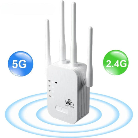 Wzmacniacz Sygnału WiFi | Repeater Dwupasmowy 5G / 2.4G | Zasięg do Domu i Ogrodu