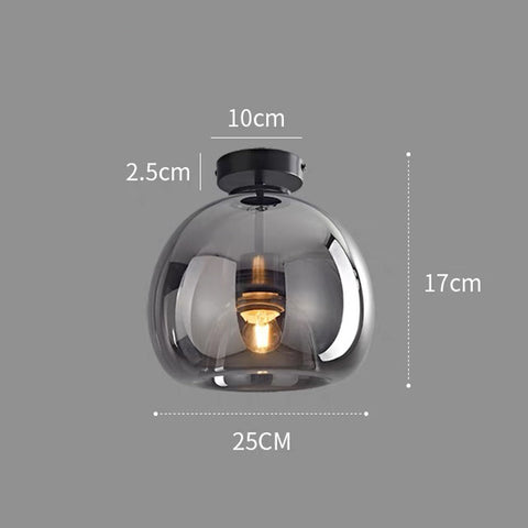 Lampa Wisząca Nubro | Nowoczesna Lampa z Przydymionego Szkła | Sufitowa Oprawa Loftowa