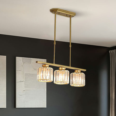 Lampa Wisząca Trevia | Żyrandol z Kryształowymi Kloszami | Metalowa Konstrukcja