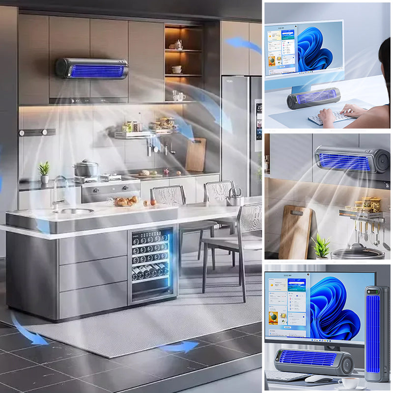 Przenośny Klimatyzator BreezeTower | Mobilny System Chłodzenia | Wentylator USB-C z Baterią