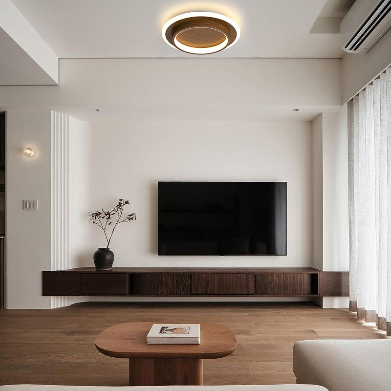 Plafon Doppio | Nowoczesna Lampa LED Sufitowa | Podwójny Pierścień Świetlny
